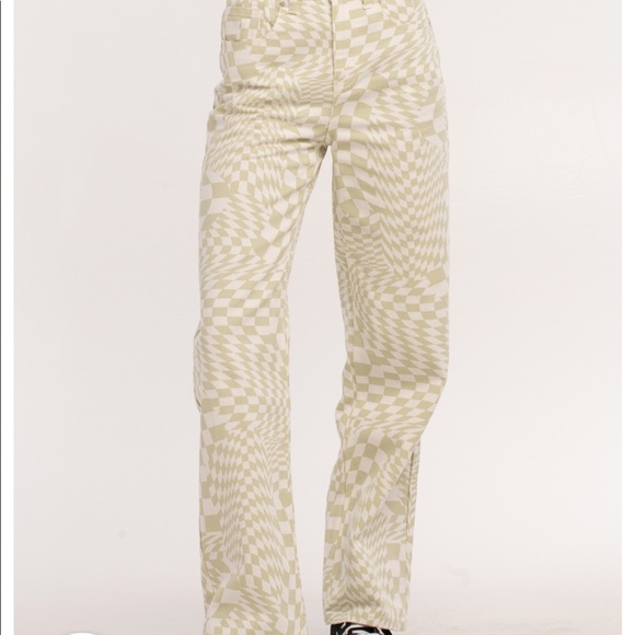 RSQ Wavy Checkered Jeans - Picture 1 of 2